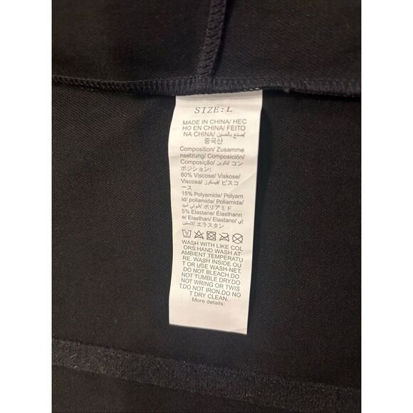 Women's Black Corset Style Open Tie Back Deep V-Neck Stretch Halter Top Large NE - Picture 5 of 5